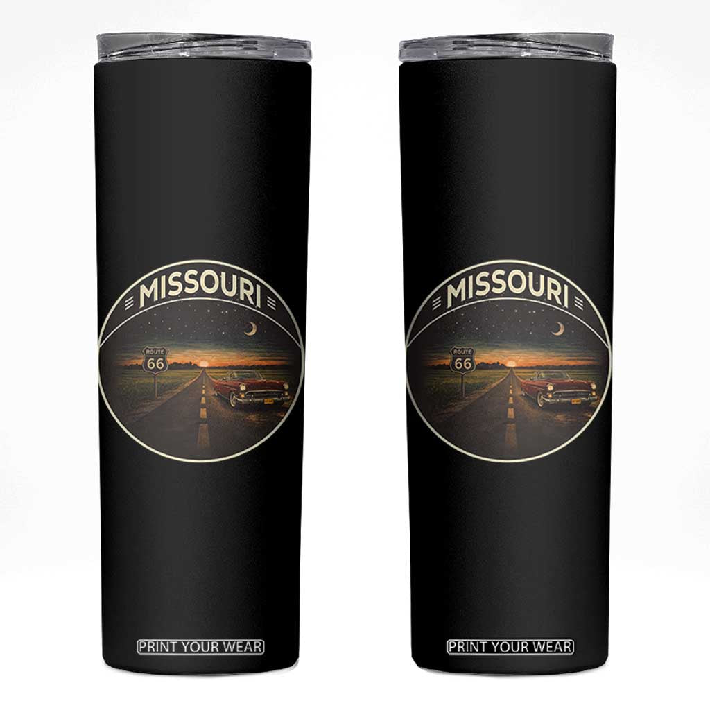 Missouri State Route Highway 66 Skinny Tumbler Mother Road Travel Gift TS12 Black Print Your Wear