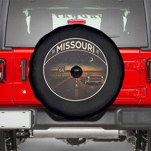 Missouri State Route Highway 66 Spare Tire Cover Mother Road Travel Gift TS12 Black Print Your Wear