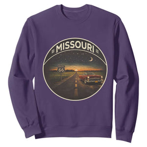 Missouri State Route Highway 66 Sweatshirt Mother Road Travel Gift TS12 Purple Print Your Wear