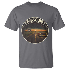 Missouri State Route Highway 66 T Shirt Mother Road Travel Gift TS12 Charcoal Print Your Wear