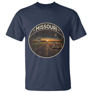 Missouri State Route Highway 66 T Shirt Mother Road Travel Gift TS12 Navy Print Your Wear