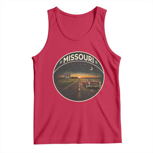 Missouri State Route Highway 66 Tank Top Mother Road Travel Gift TS12 Red Print Your Wear