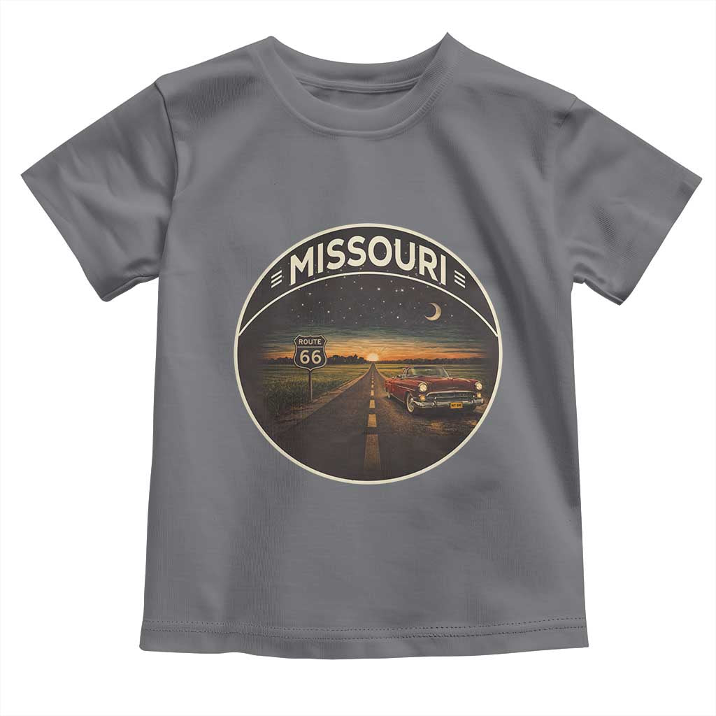 Missouri State Route Highway 66 Toddler T Shirt Mother Road Travel Gift TS12 Charcoal Print Your Wear