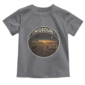 Missouri State Route Highway 66 Toddler T Shirt Mother Road Travel Gift TS12 Charcoal Print Your Wear