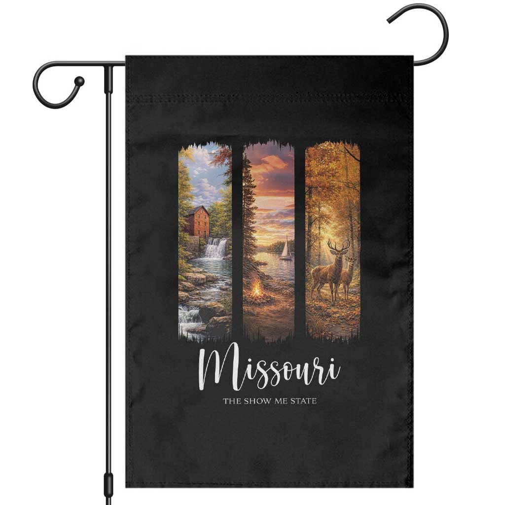 Missouri The Show Me State Garden Flag Midwest Pride TS12 Black Print Your Wear
