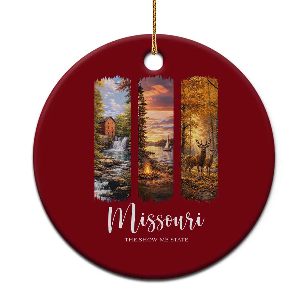 Missouri The Show Me State Ceramic Ornament Midwest Pride TS12 1pc Red Print Your Wear