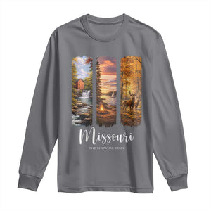 Missouri The Show Me State Long Sleeve Shirt Midwest Pride TS12 Charcoal Print Your Wear