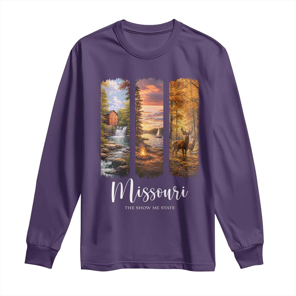 Missouri The Show Me State Long Sleeve Shirt Midwest Pride TS12 Purple Print Your Wear