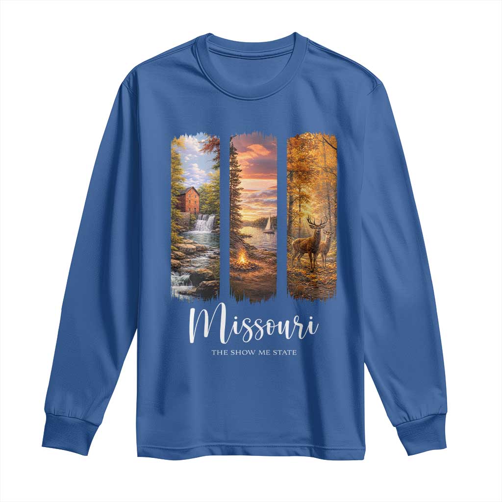 Missouri The Show Me State Long Sleeve Shirt Midwest Pride TS12 Royal Blue Print Your Wear