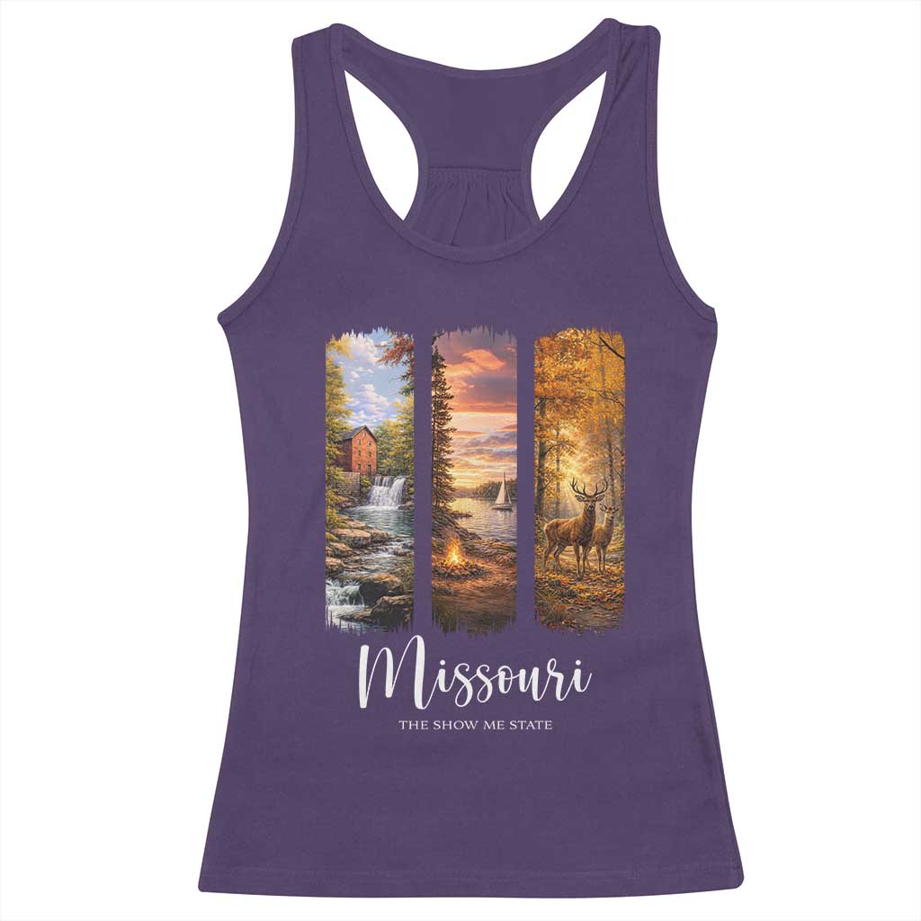 Missouri The Show Me State Racerback Tank Top Midwest Pride TS12 Purple Print Your Wear