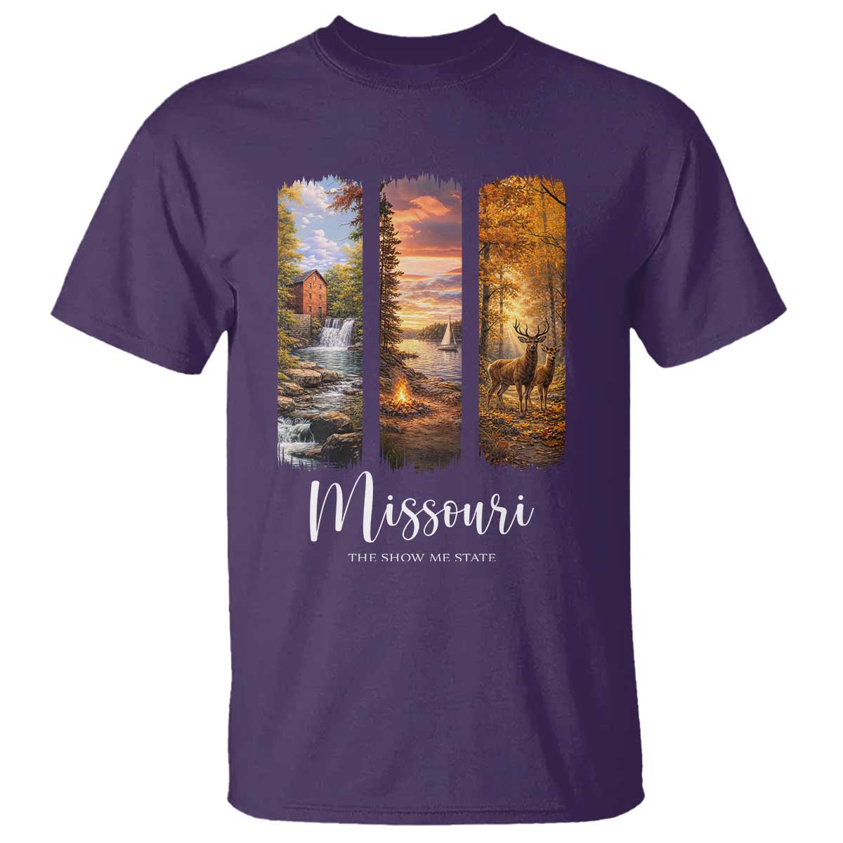 Missouri The Show Me State T Shirt Midwest Pride TS12 Purple Print Your Wear