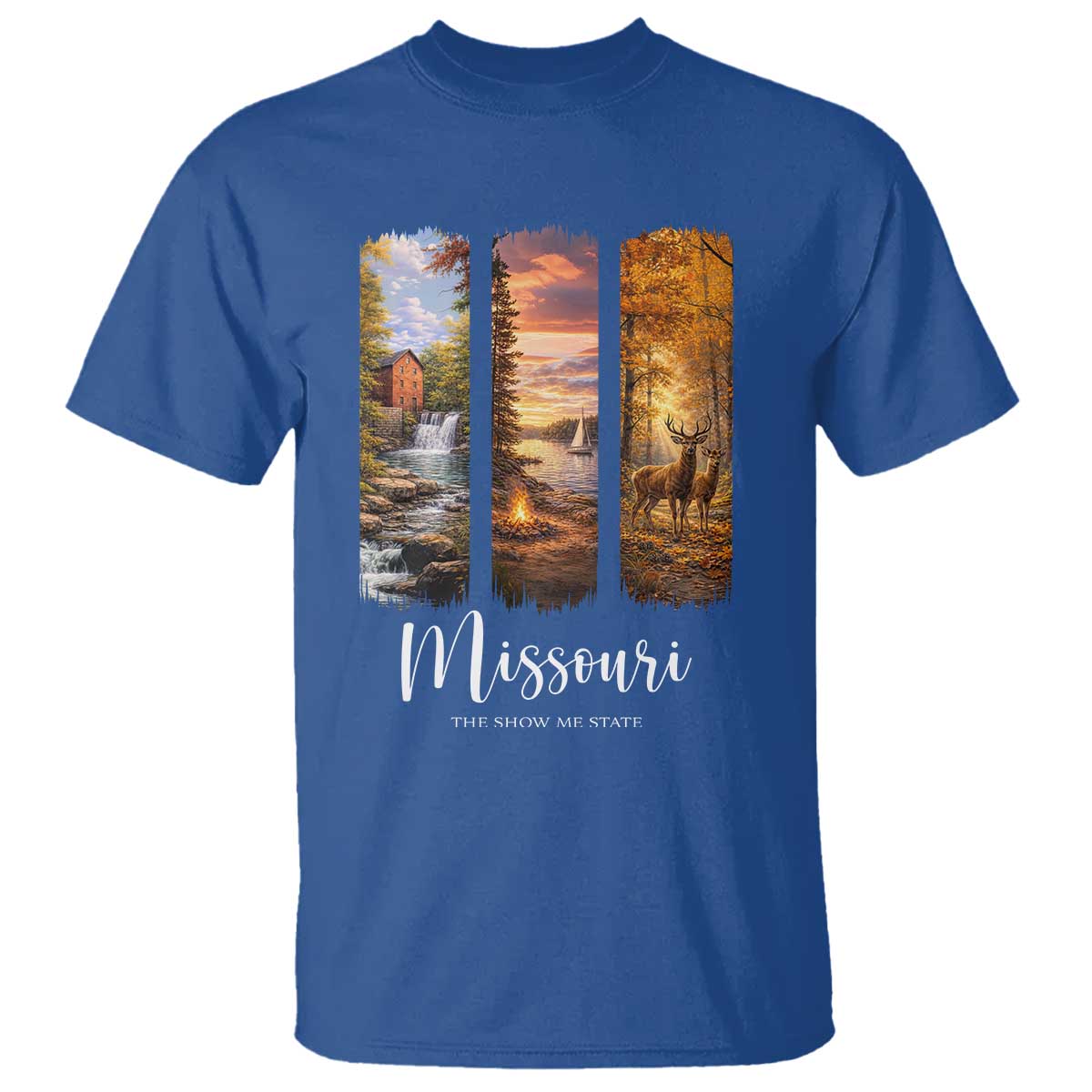 Missouri The Show Me State T Shirt Midwest Pride TS12 Royal Blue Print Your Wear