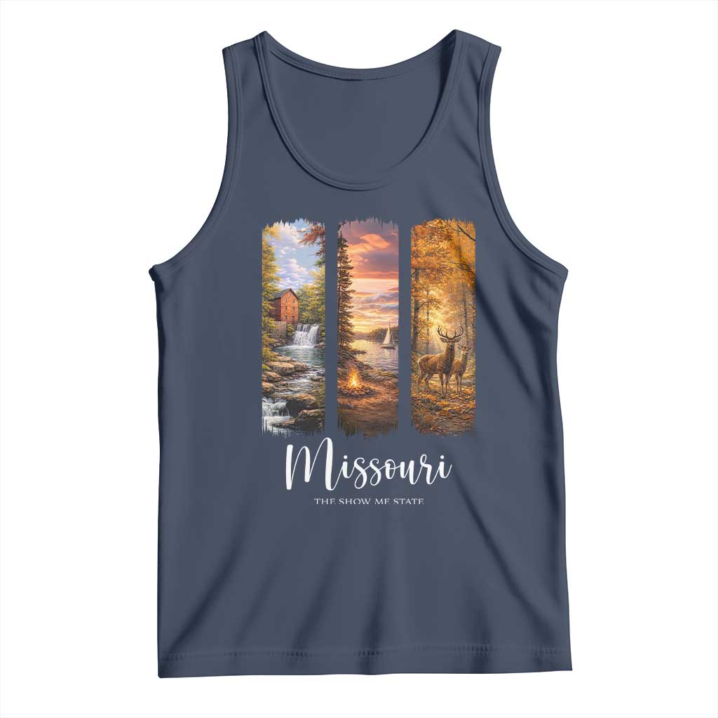 Missouri The Show Me State Tank Top Midwest Pride TS12 Navy Print Your Wear