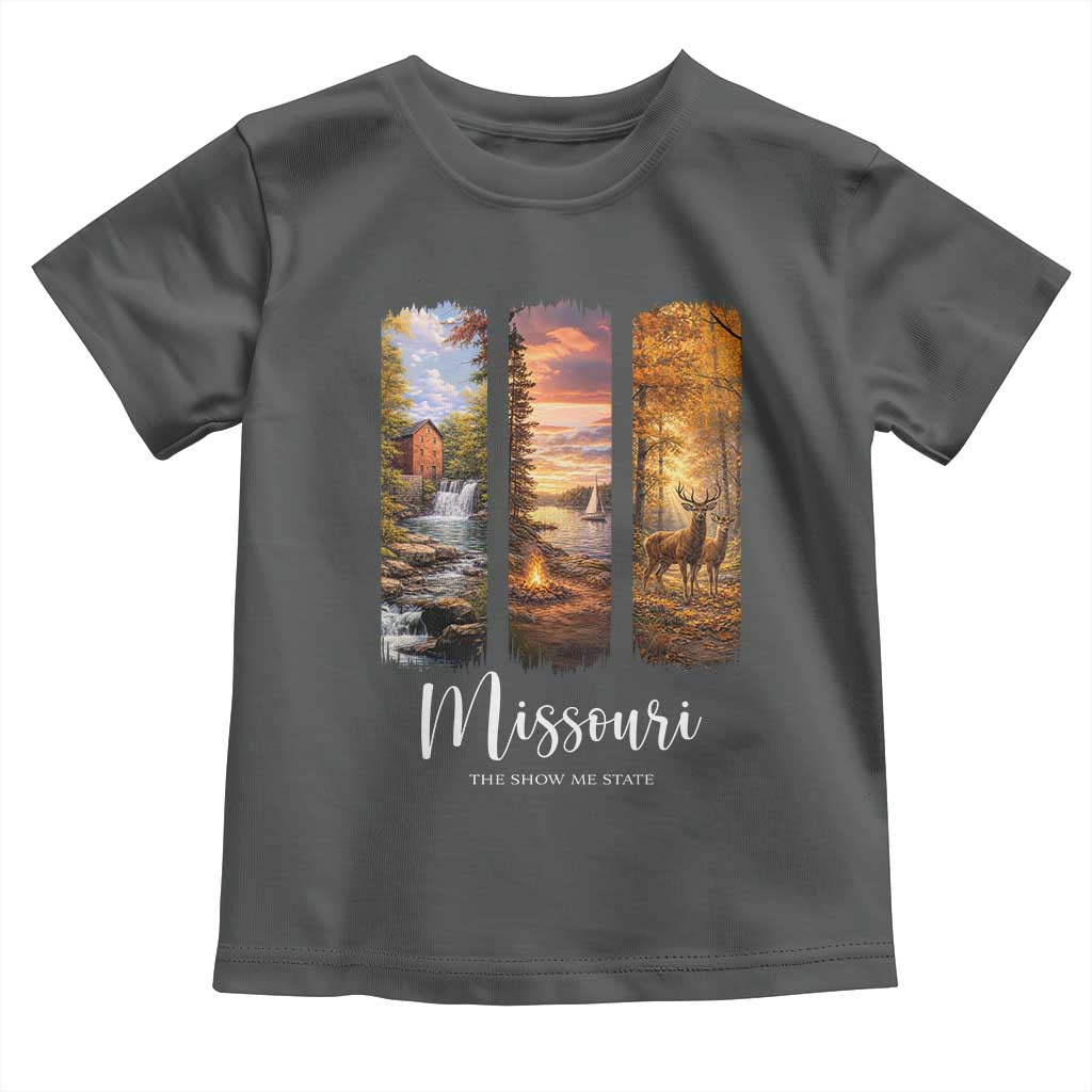 Missouri The Show Me State Toddler T Shirt Midwest Pride TS12 Dark Heather Print Your Wear