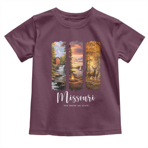 Missouri The Show Me State Toddler T Shirt Midwest Pride TS12 Maroon Print Your Wear