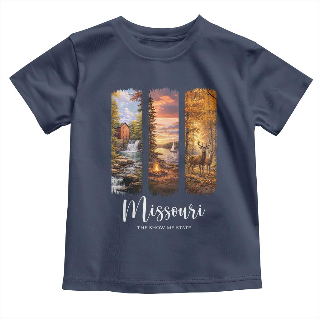 Missouri The Show Me State Toddler T Shirt Midwest Pride TS12 Navy Print Your Wear