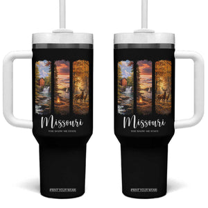 Missouri The Show Me State Tumbler With Handle Midwest Pride TS12 One Size: 40 oz Black Print Your Wear