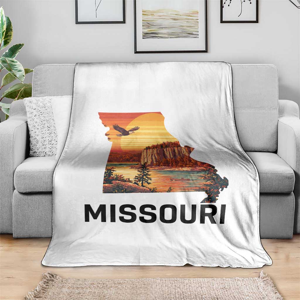 Missouri State Map Nature Travel Throw Blanket The Show Me State Pride TS12 Print Your Wear