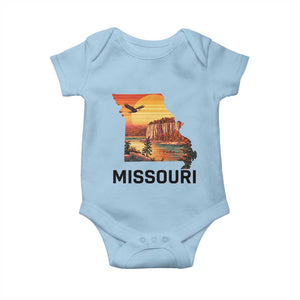 Missouri State Map Nature Travel Baby Onesie The Show Me State Pride TS12 Light Blue Print Your Wear