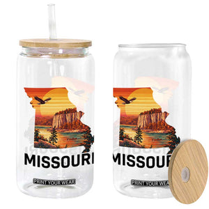Missouri State Map Nature Travel Glass Can The Show Me State Pride TS12 Print Your Wear