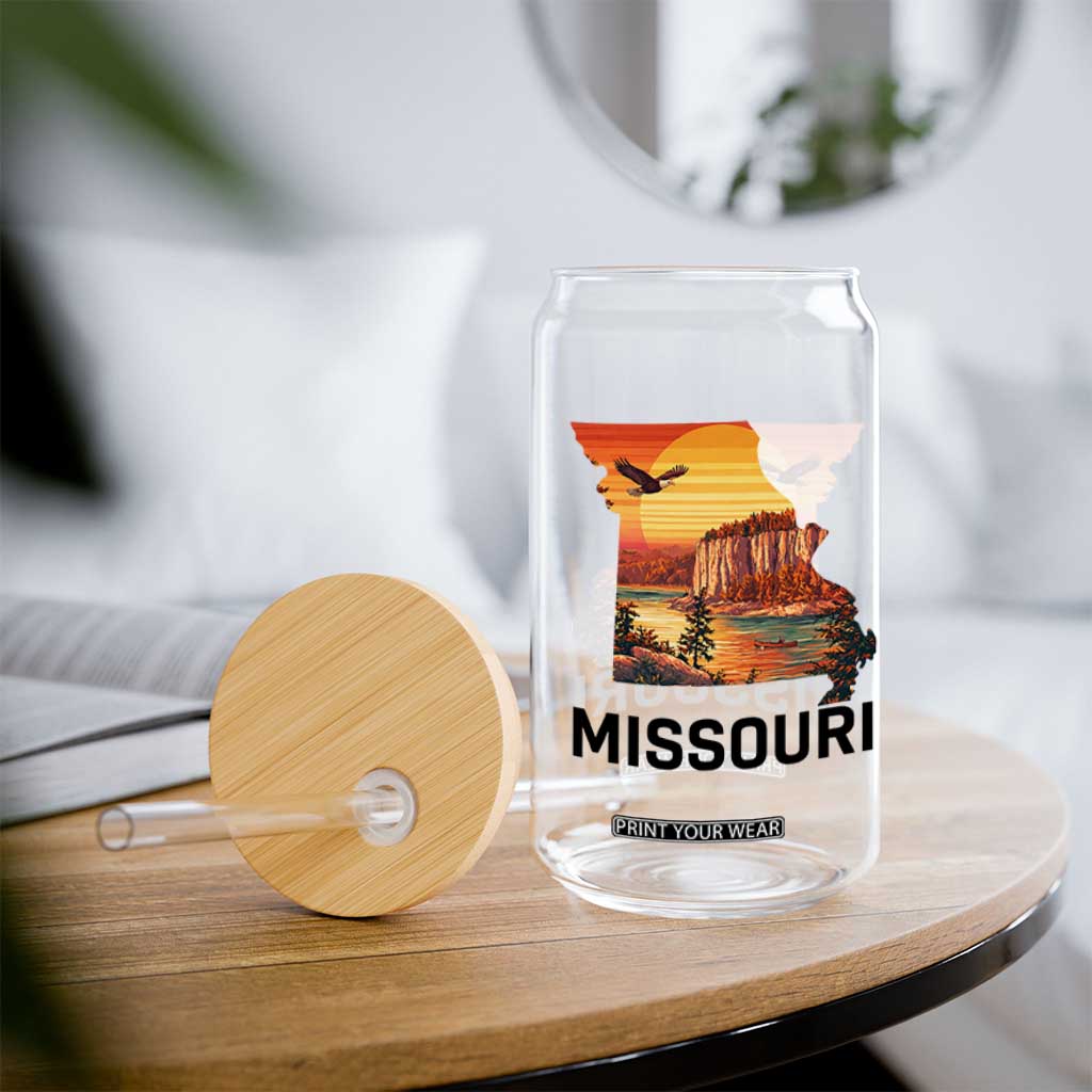 Missouri State Map Nature Travel Glass Can The Show Me State Pride TS12 Print Your Wear