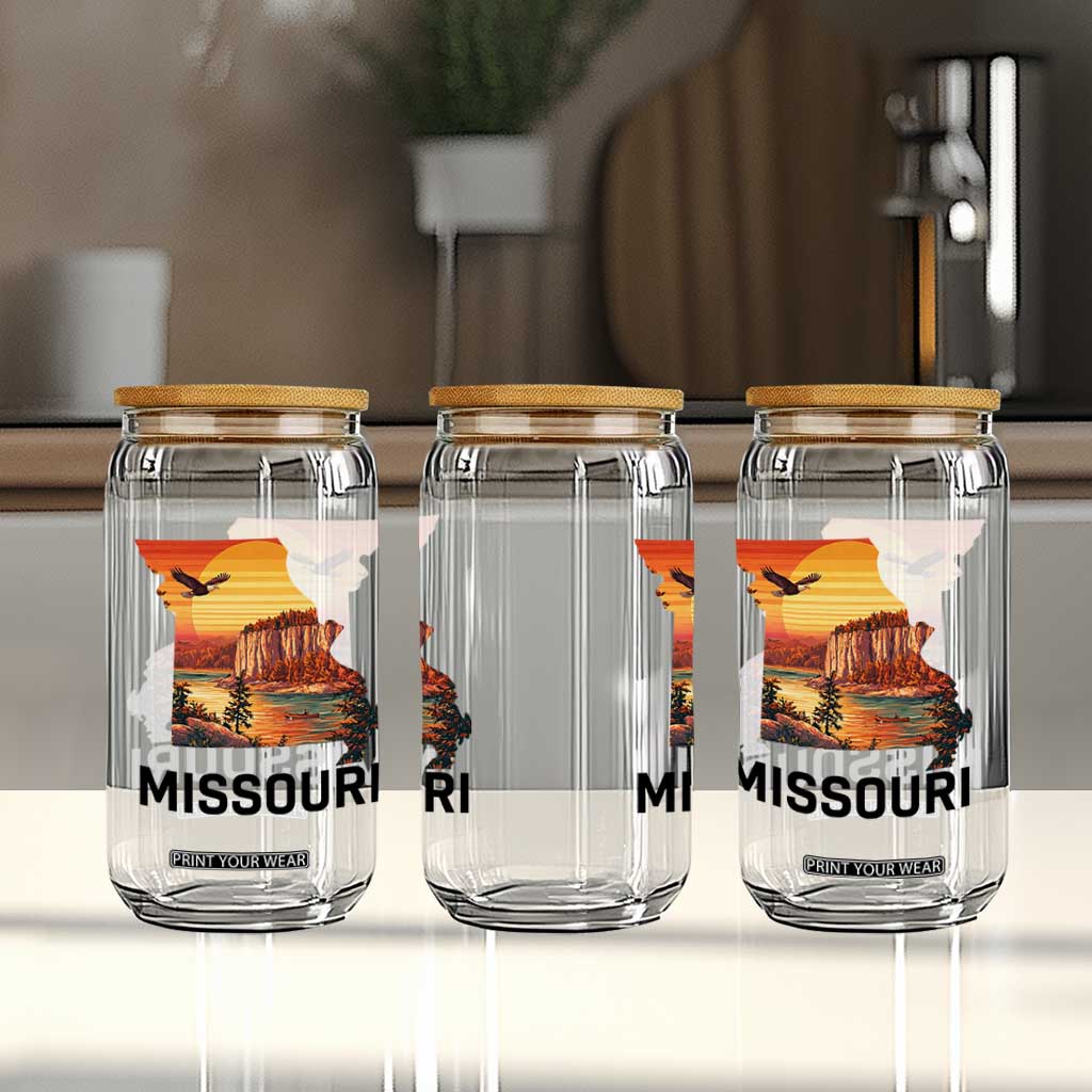 Missouri State Map Nature Travel Glass Can The Show Me State Pride TS12 Print Your Wear
