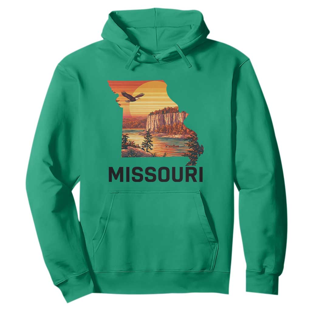Missouri State Map Nature Travel Hoodie The Show Me State Pride TS12 Irish Green Print Your Wear