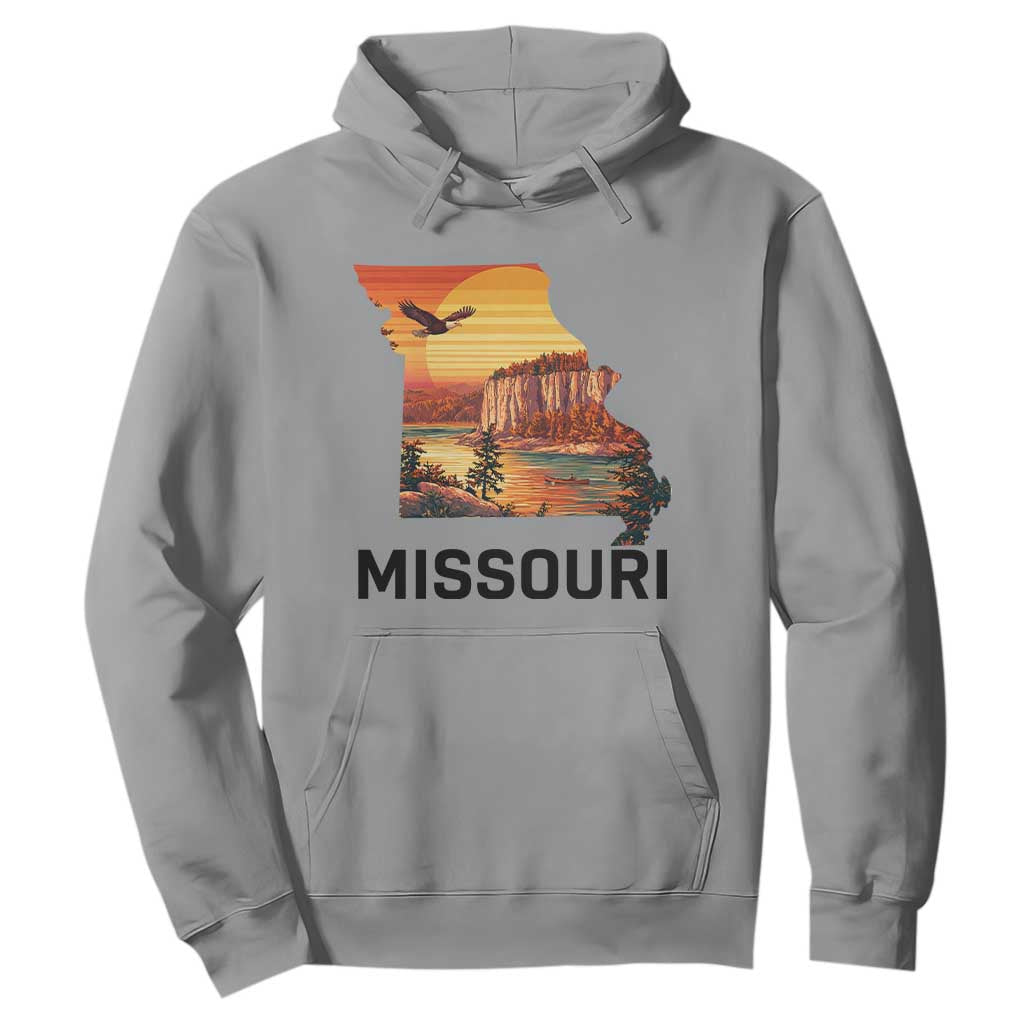 Missouri State Map Nature Travel Hoodie The Show Me State Pride TS12 Sport Gray Print Your Wear