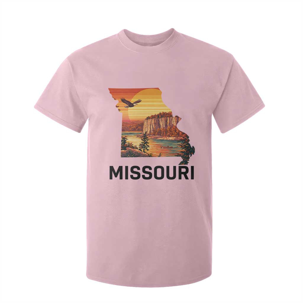 Missouri State Map Nature Travel T Shirt For Kid The Show Me State Pride TS12 Light Pink Print Your Wear