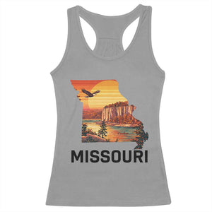 Missouri State Map Nature Travel Racerback Tank Top The Show Me State Pride TS12 Sport Gray Print Your Wear