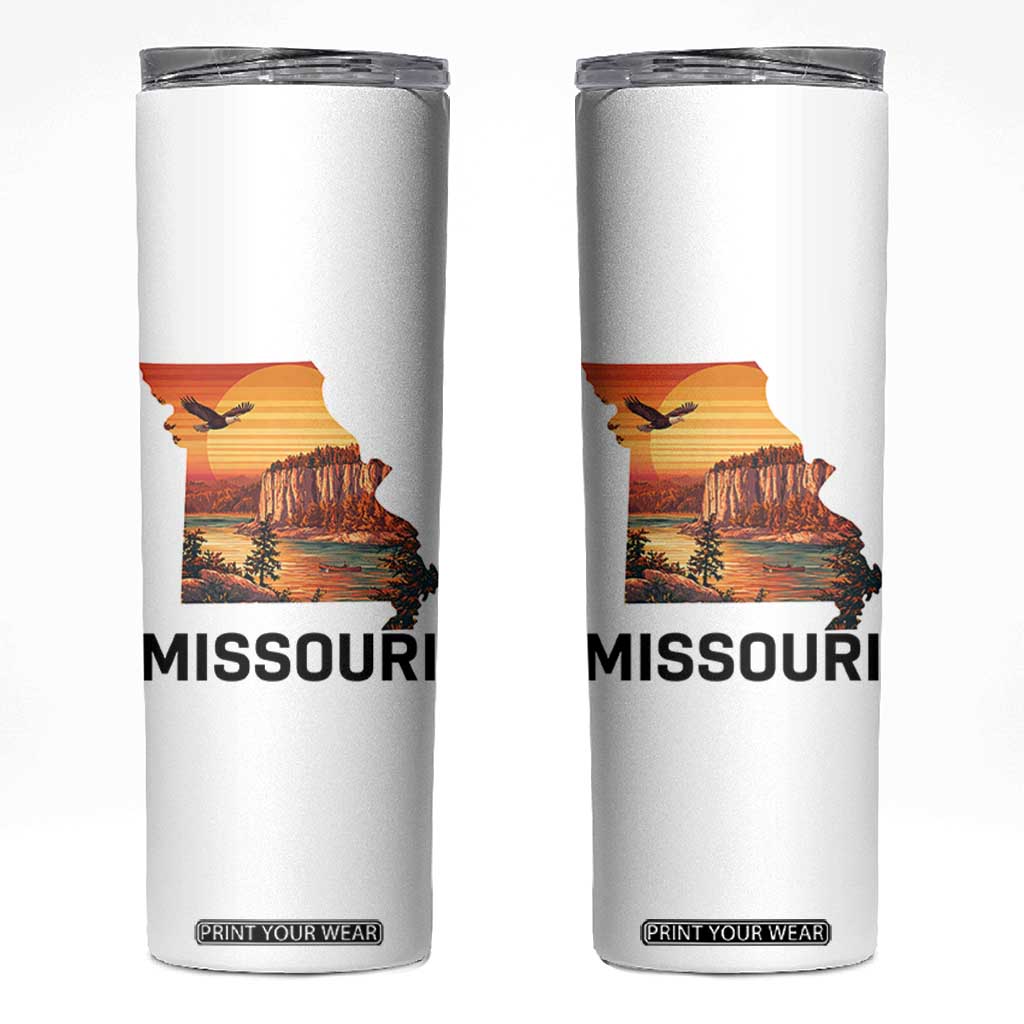 Missouri State Map Nature Travel Skinny Tumbler The Show Me State Pride TS12 White Print Your Wear