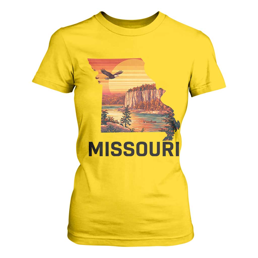 Missouri State Map Nature Travel T Shirt For Women The Show Me State Pride TS12 Daisy Print Your Wear