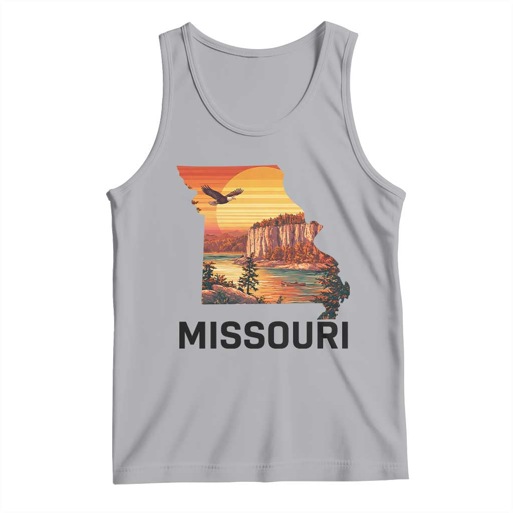 Missouri State Map Nature Travel Tank Top The Show Me State Pride TS12 Athletic Heather Print Your Wear