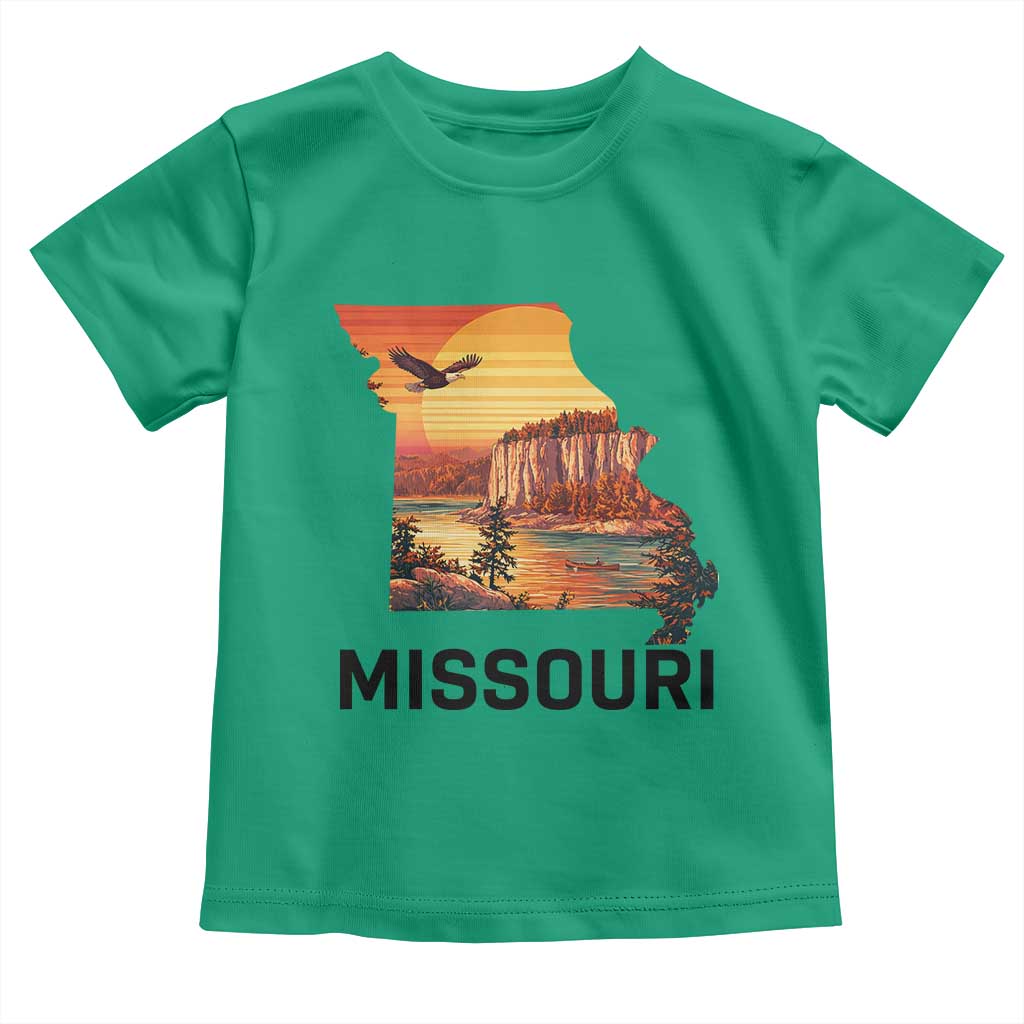 Missouri State Map Nature Travel Toddler T Shirt The Show Me State Pride TS12 Irish Green Print Your Wear