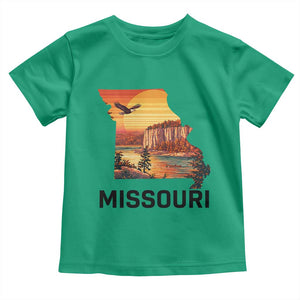 Missouri State Map Nature Travel Toddler T Shirt The Show Me State Pride TS12 Irish Green Print Your Wear