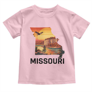 Missouri State Map Nature Travel Toddler T Shirt The Show Me State Pride TS12 Light Pink Print Your Wear