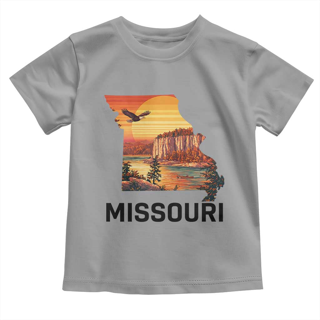 Missouri State Map Nature Travel Toddler T Shirt The Show Me State Pride TS12 Sport Gray Print Your Wear