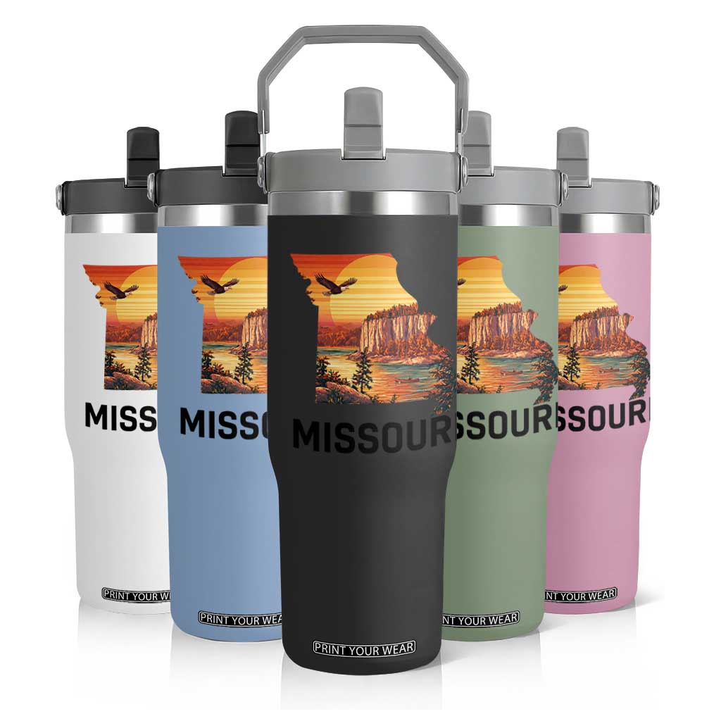 Missouri State Map Nature Travel Flip Straw Tumbler The Show Me State Pride TS12 Print Your Wear