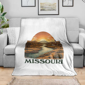 Missouri Outdoors Adventure Throw Blanket The Show Me State Souvenir TS12 Print Your Wear