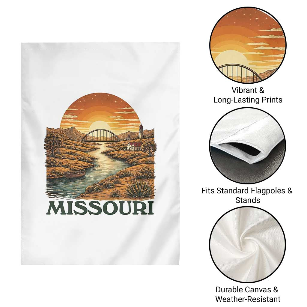 Missouri Outdoors Adventure Garden Flag The Show Me State Souvenir TS12 Print Your Wear