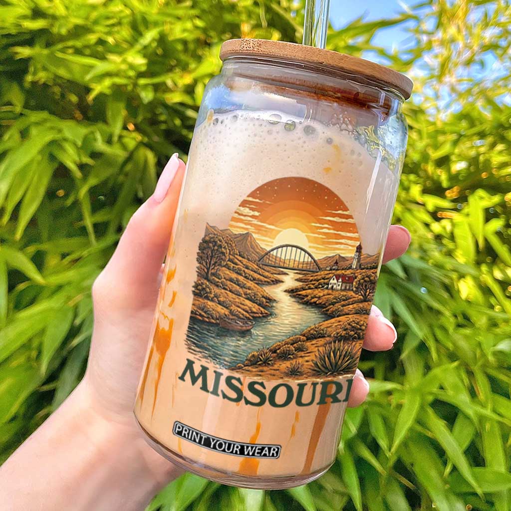 Missouri Outdoors Adventure Glass Can The Show Me State Souvenir TS12 White Print Your Wear