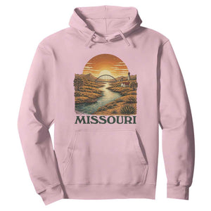 Missouri Outdoors Adventure Hoodie The Show Me State Souvenir TS12 Light Pink Print Your Wear