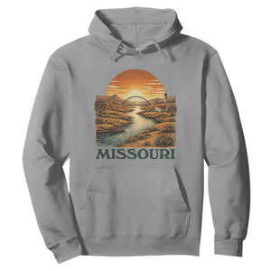 Missouri Outdoors Adventure Hoodie The Show Me State Souvenir TS12 Sport Gray Print Your Wear