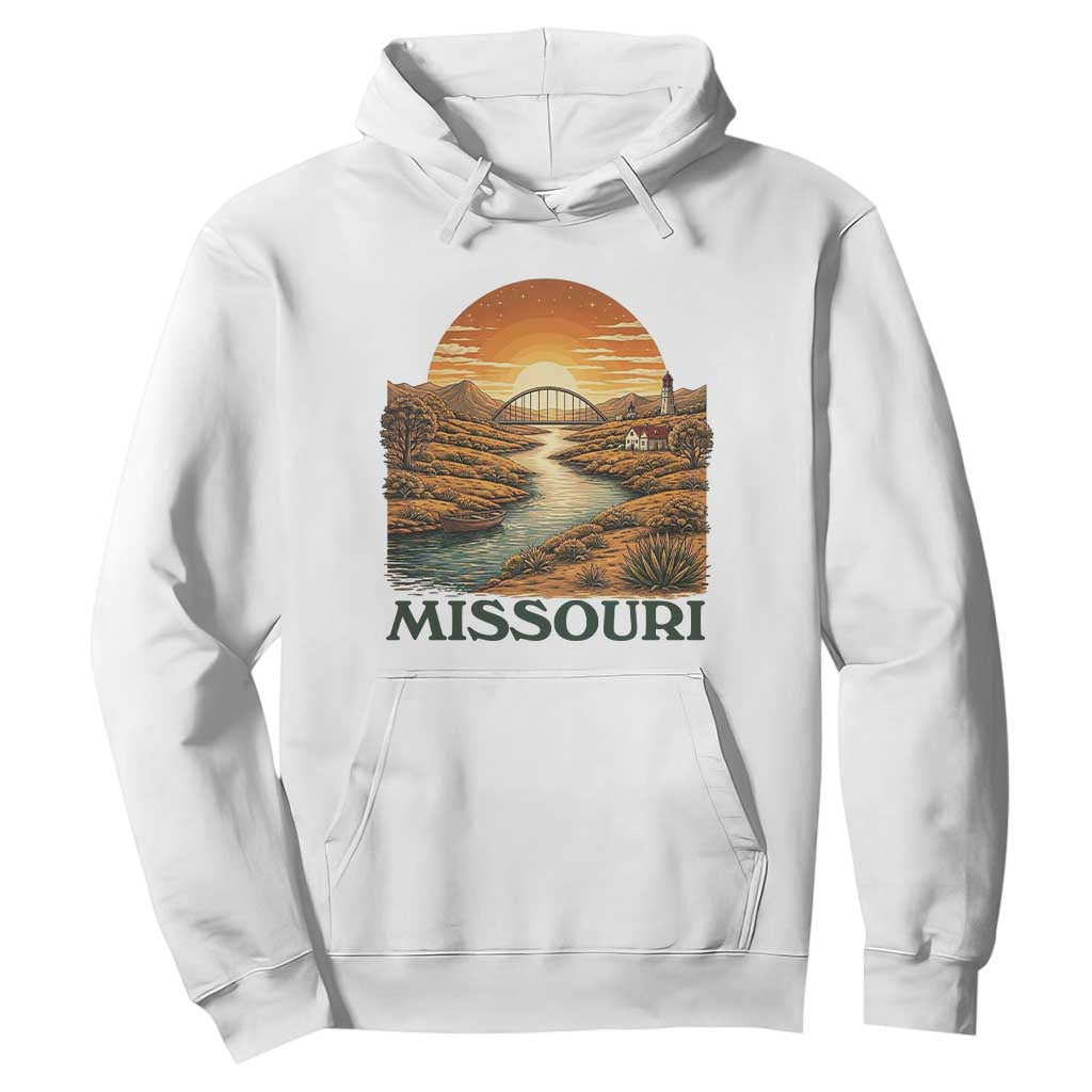 Missouri Outdoors Adventure Hoodie The Show Me State Souvenir TS12 White Print Your Wear