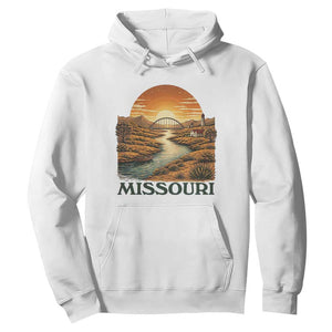 Missouri Outdoors Adventure Hoodie The Show Me State Souvenir TS12 White Print Your Wear