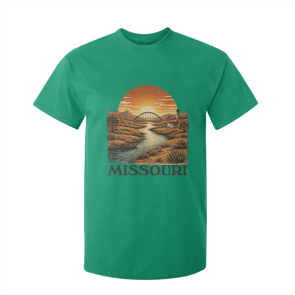 Missouri Outdoors Adventure T Shirt For Kid The Show Me State Souvenir TS12 Irish Green Print Your Wear