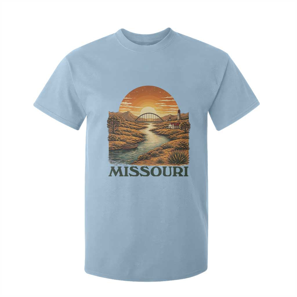 Missouri Outdoors Adventure T Shirt For Kid The Show Me State Souvenir TS12 Light Blue Print Your Wear