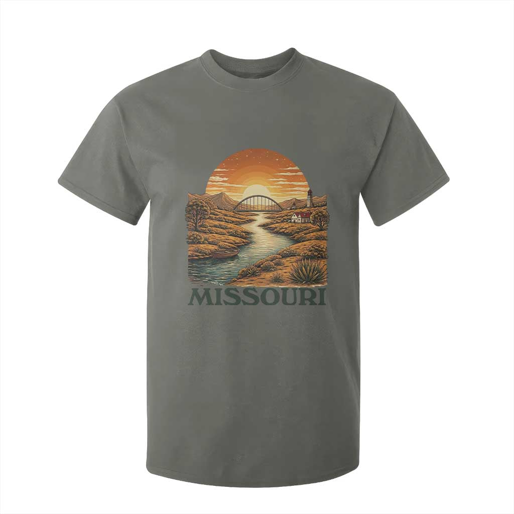 Missouri Outdoors Adventure T Shirt For Kid The Show Me State Souvenir TS12 Military Green Print Your Wear