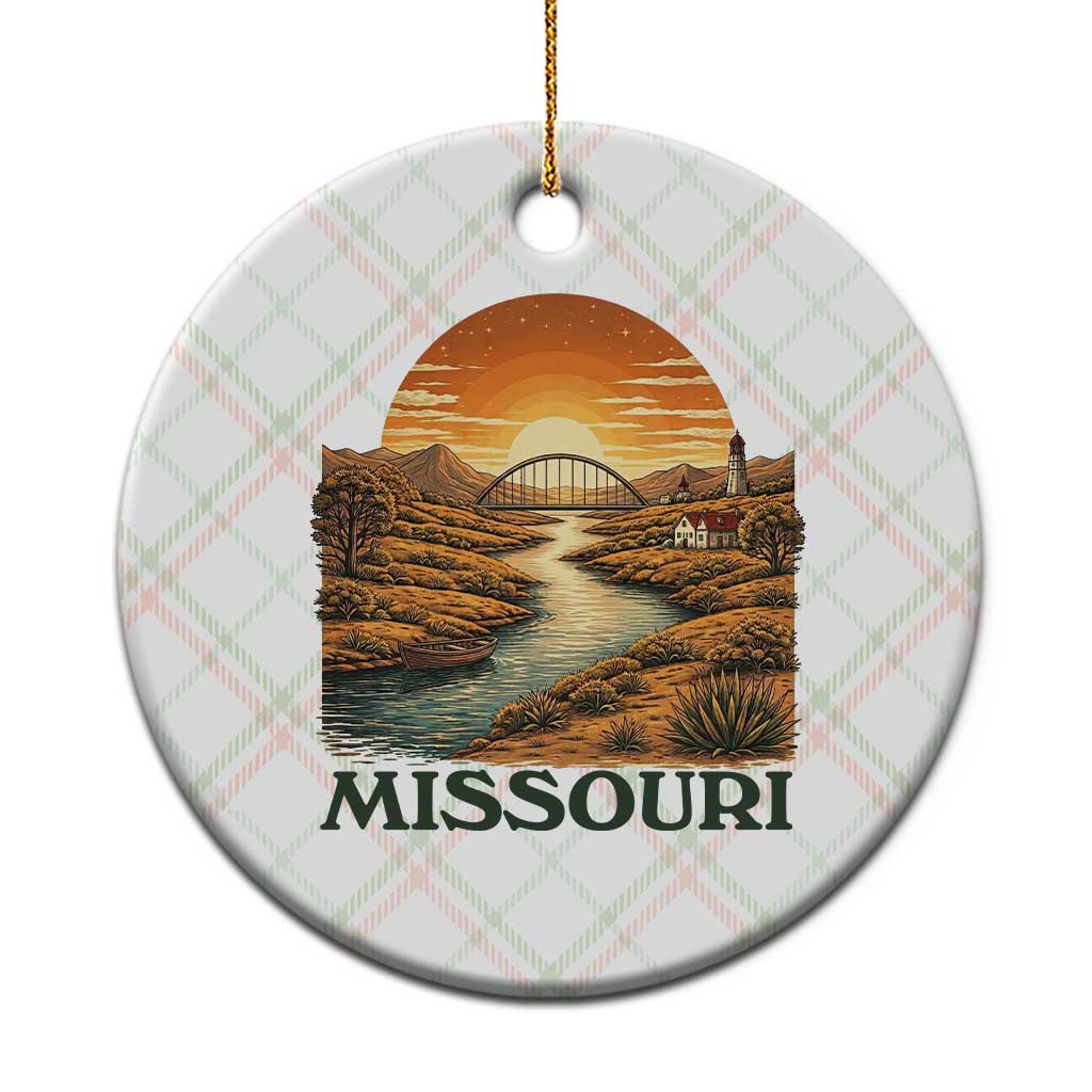Missouri Outdoors Adventure Ceramic Ornament The Show Me State Souvenir TS12 1pc Christmas Plaid Print Your Wear