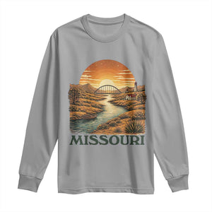 Missouri Outdoors Adventure Long Sleeve Shirt The Show Me State Souvenir TS12 Sport Gray Print Your Wear